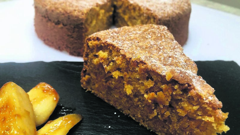 A toast to almond cake A toast to almond cake