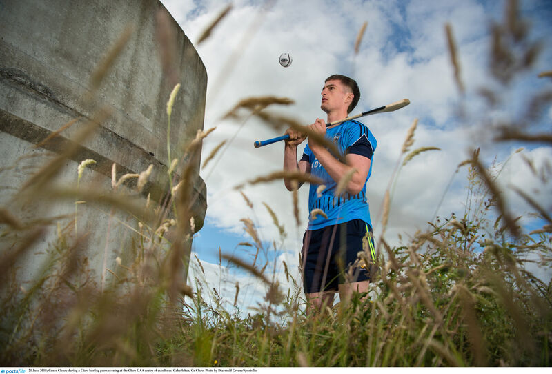 Conor Cleary at the 2017 Clare hurling press evening at the Clare GAA centre of excellence, Caherlohan. Picture: Diarmuid Greene/Sportsfile