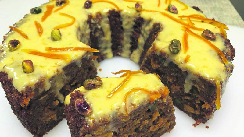 A delicious carrot cake A delicious carrot cake