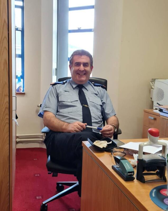 Inspector Pat Meany, who retires from An Garda Síochána after 40 years and three months, in his office for the last time Inspector Pat Meany, who retires from An Garda Síochána after 40 years and three months, in his office for the last time