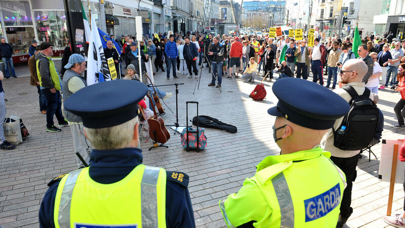 WATCH: Hundreds attend protest rally in Cork city centre 