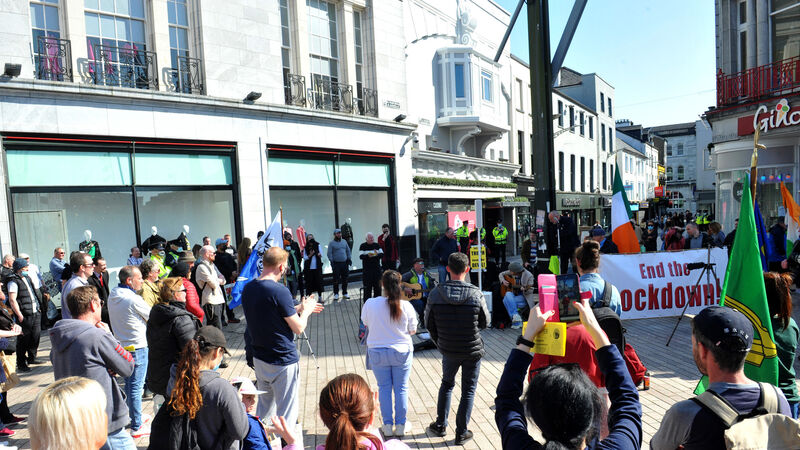 'Ireland has become a prison': Protesters in Cork city fed up of restrictions and mistrustful of Government 