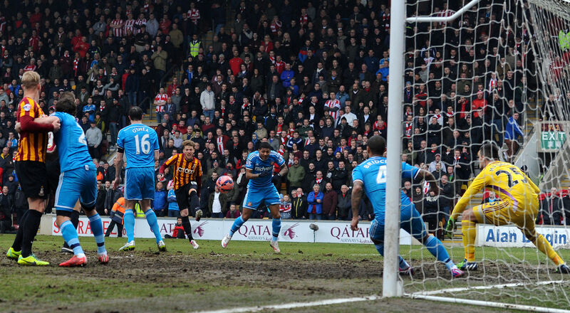 Billy Clarke in action for Bradford.