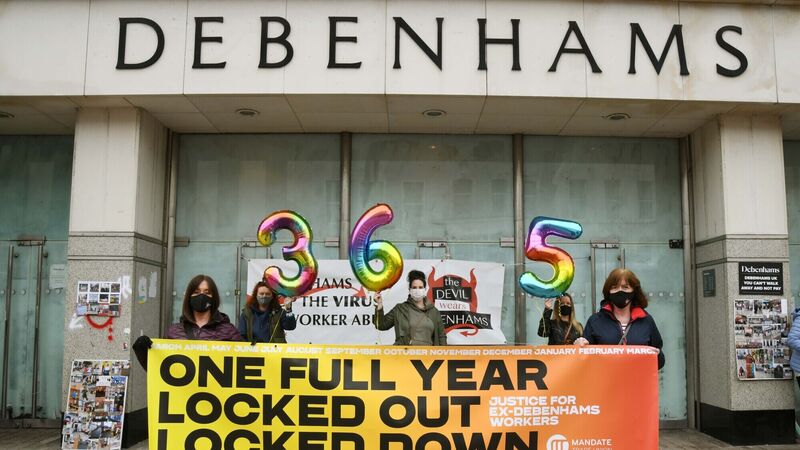 'They have stood their ground and never faltered': Support for Debenhams workers as they mark a year of protest
