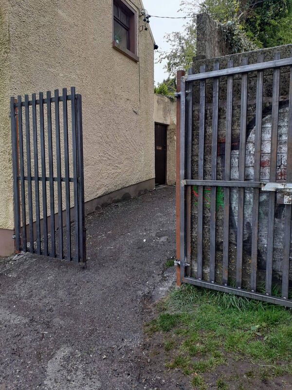 A gate has been erected at the laneway near the Lough. Pic courtesy of Damian Wade.