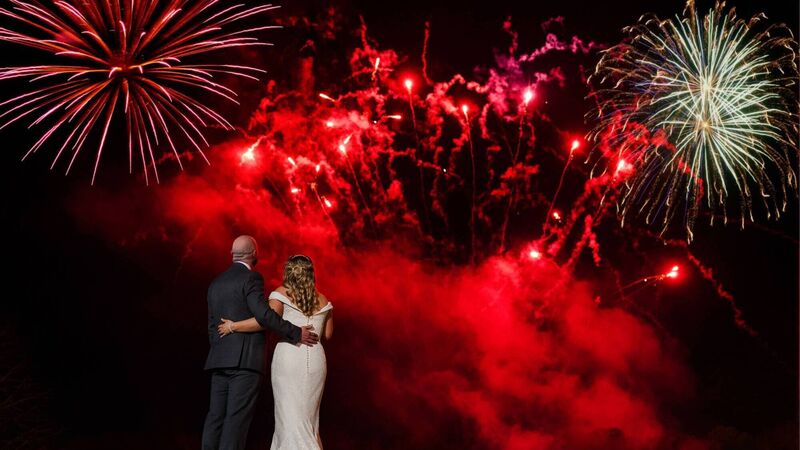 Cork wedding couple light up the sky with stunning fireworks display