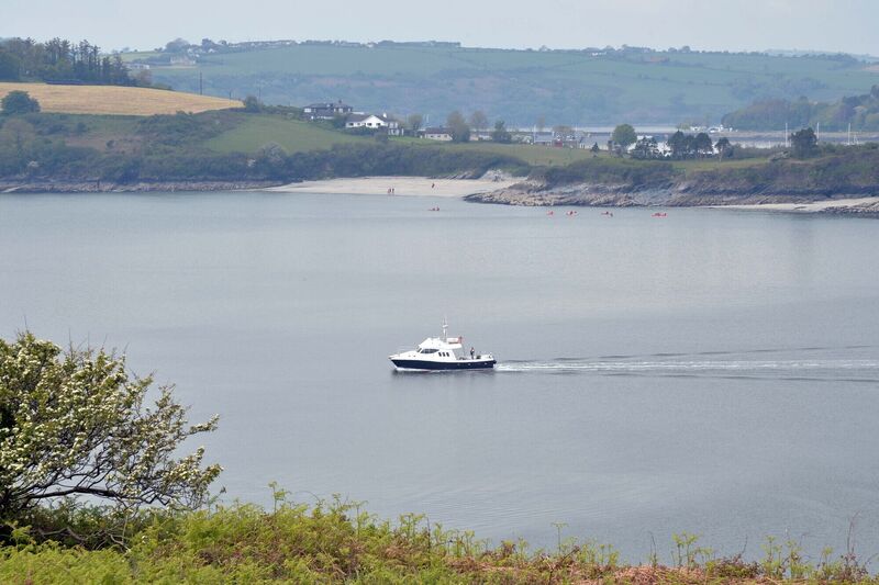 Kinsale harbour with the Dock beach in the backround in Co. Cork. Kinsale harbour with the Dock beach in the backround in Co. Cork.
