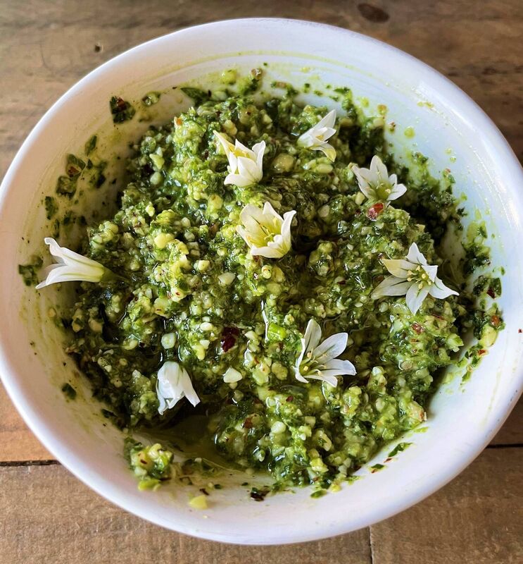 Carrot Top Wild Garlic and Hazelnut Pesto. Picture: Kate Ryan Carrot Top Wild Garlic and Hazelnut Pesto. Picture: Kate Ryan