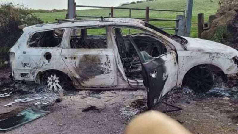 Calls for action as car burnt out at popular walkway Calls for action as car burnt out at popular walkway