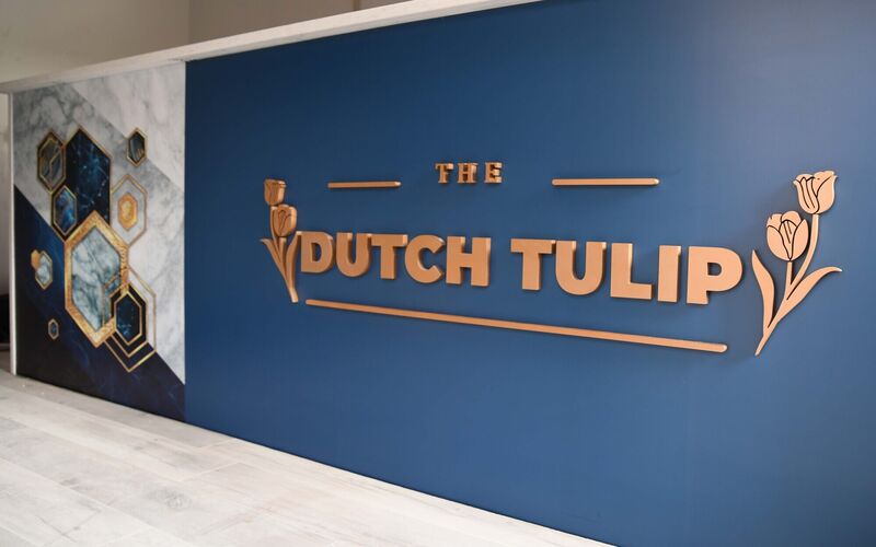 The new reception desk in The Dutch Tulip.