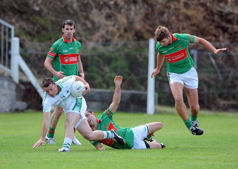 Ilen Rovers' Brian O'Sullivan gets away from Clonakilty's Nigel Hayes. Picture: Eddie O'Hare