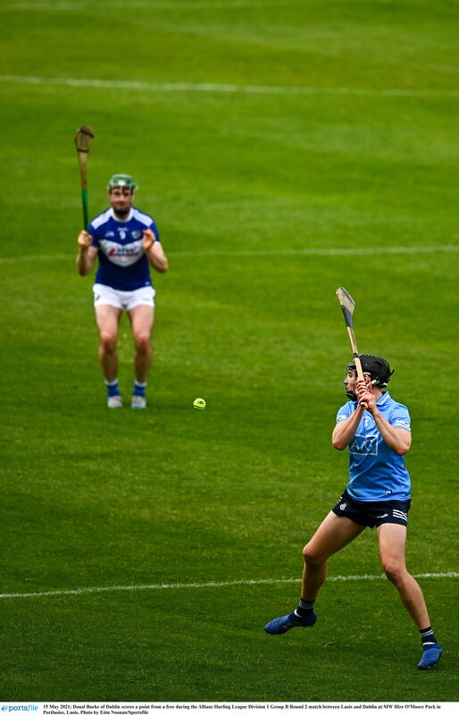 Donal Burke of Dublin scores a point from a free. Picture: Eóin Noonan/Sportsfile Donal Burke of Dublin scores a point from a free. Picture: Eóin Noonan/Sportsfile