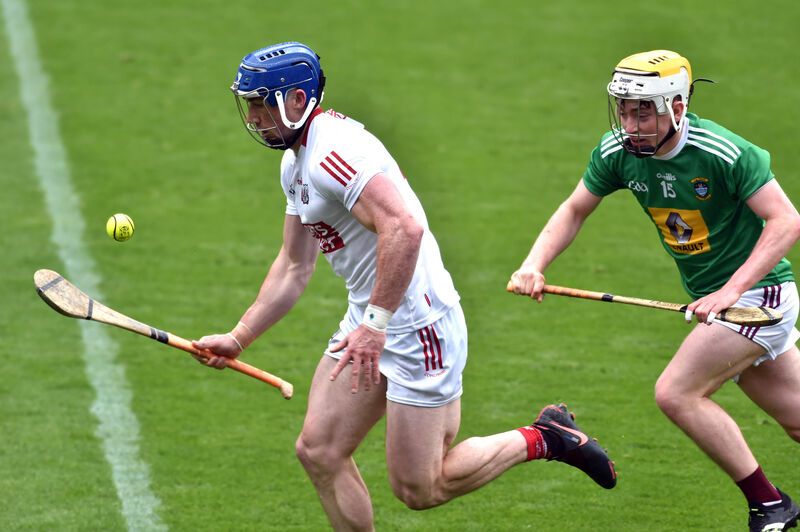 Seán O'Donoghue breaks from Westmeath's Eoghan Ahearn. Picture: Eddie O'Hare Seán O'Donoghue breaks from Westmeath's Eoghan Ahearn. Picture: Eddie O'Hare