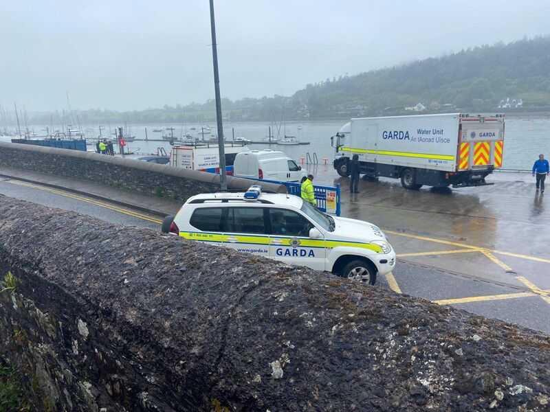 Garda divers arriving at the scene in Crosshaven. Garda divers arriving at the scene in Crosshaven.