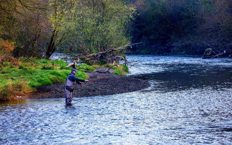 An angler casts his line on a quite bank holiday weekend on the River Bandon outside Innishannon, Co. Cork, Ireland. Picture; David Creedon / Anzenberger