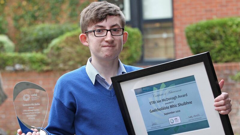 PICTURES: Knocknaheeney students claim prestigious award