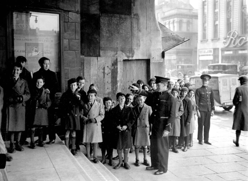 Children queue to see 'David Copperfield' at the Savoy Cinema, on January 23, 1936. Children queue to see 'David Copperfield' at the Savoy Cinema, on January 23, 1936.