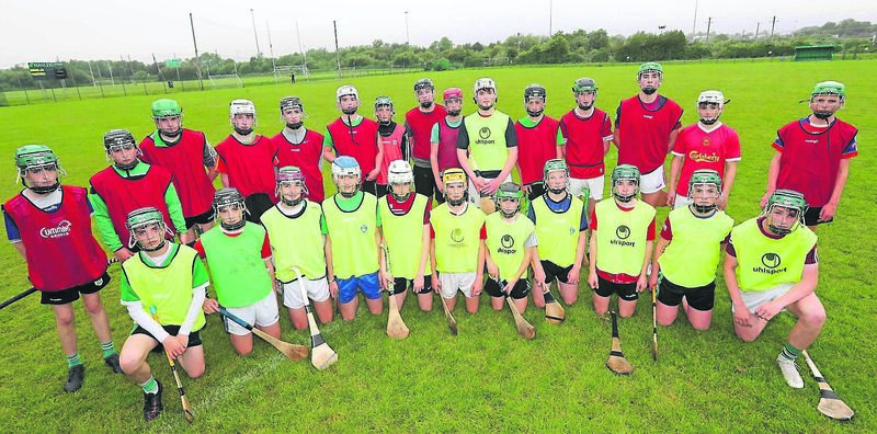 Members of the U14 and U15 hurling squads back at training at Douglas GAA club grounds, Douglas, Cork. Club chairman Aidan O’Connor said it was fantastic to have players back on the pitch. “You don’t realise until the whole thing is taken away from you how much of a gap it leaves,” he said. Picture: Jim Coughlan