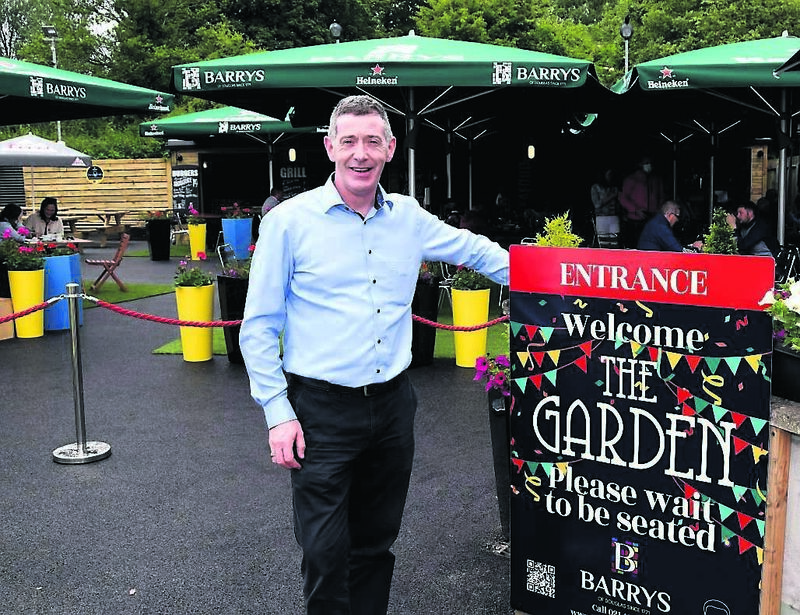 Michael Kilmartin, general manager, Barry's of Douglas, Cork, in the new outdoor area, The Garden @ Barry's.Picture Denis Minihane.