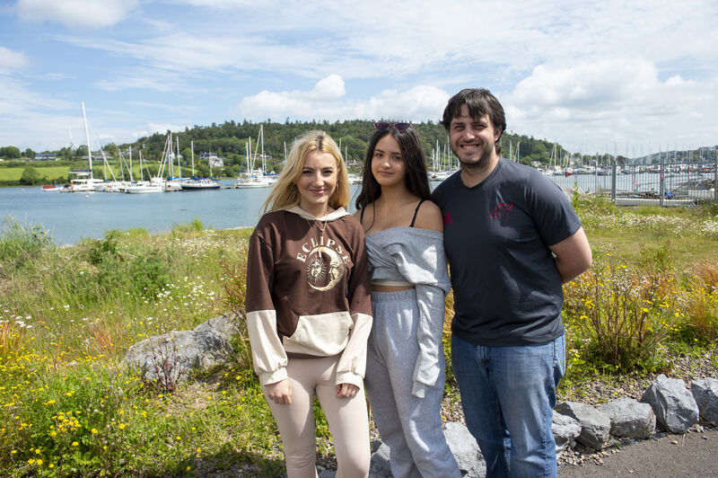 There to cheer Lenore and Bodhi on were sisters Shea Fitzgibbon-Good, Harley Good and dad Ian Good. Picture: Dan Linehan