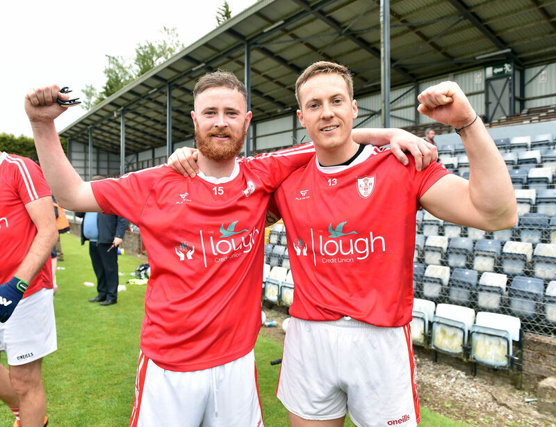Lough Rovers goalscorers Gavin Corcoran and Paul Cumming. Picture: Eddie O'Hare Lough Rovers goalscorers Gavin Corcoran and Paul Cumming. Picture: Eddie O'Hare