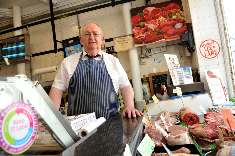 James Nolan, butcher at his premises at 22- 23 Shandon Street, Cork. Shandon Area Residents Association SARA. Pic: Larry Cummins