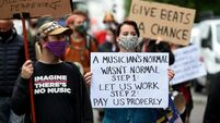 Cork musicians hold silent protest as they seek a roadmap for a return to work