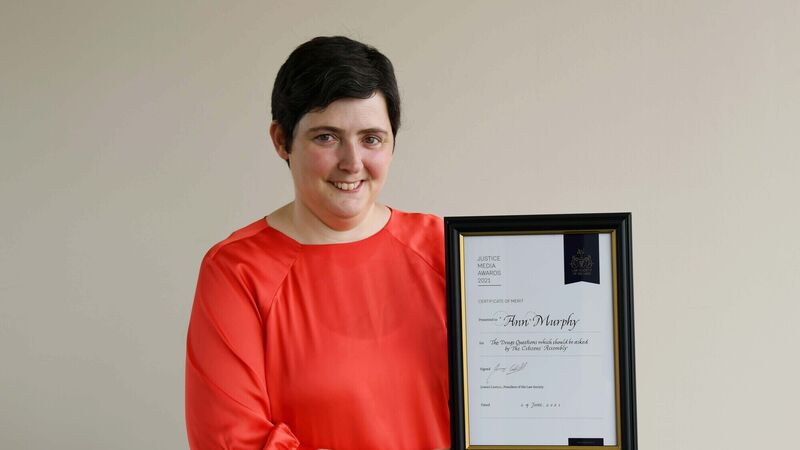 Cork journalist scoops win at Law Society of Ireland justice media awards Cork journalist scoops win at Law Society of Ireland justice media awards