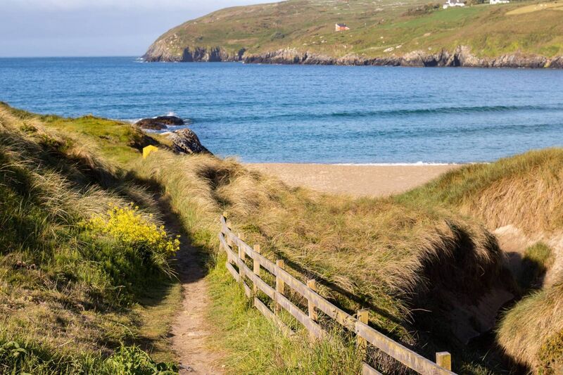 The coastline.