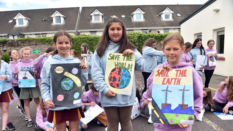 Climate change project sees pupils put in huge poster effort Climate change project sees pupils put in huge poster effort