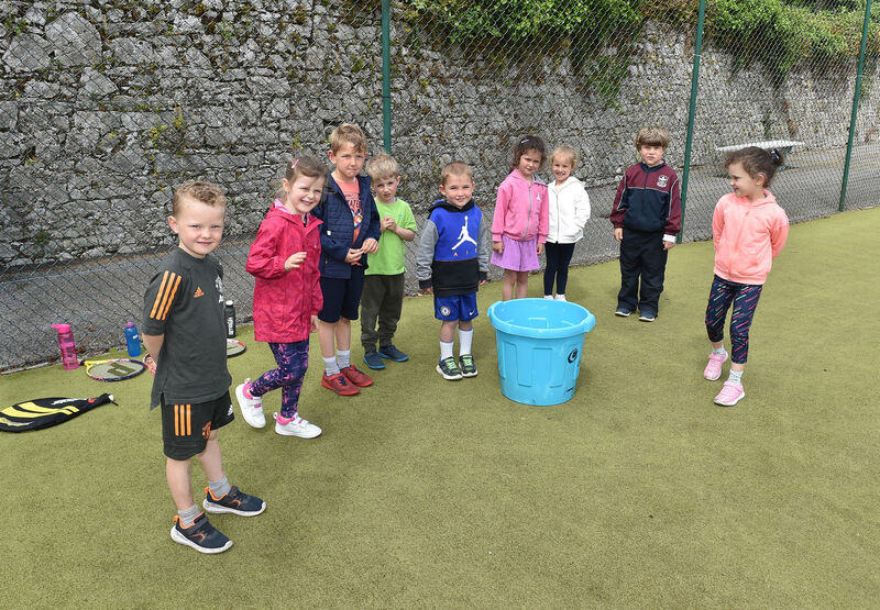  Children attending the junior tennis coaching at the Bishopstown Lawn Tennis Club, Cork. Picture Dan Linehan.