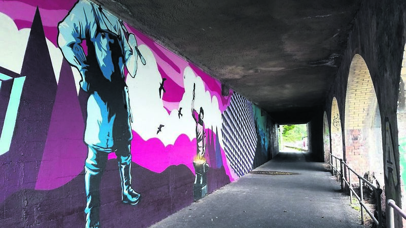 Artists add colour to Monkstown tunnel