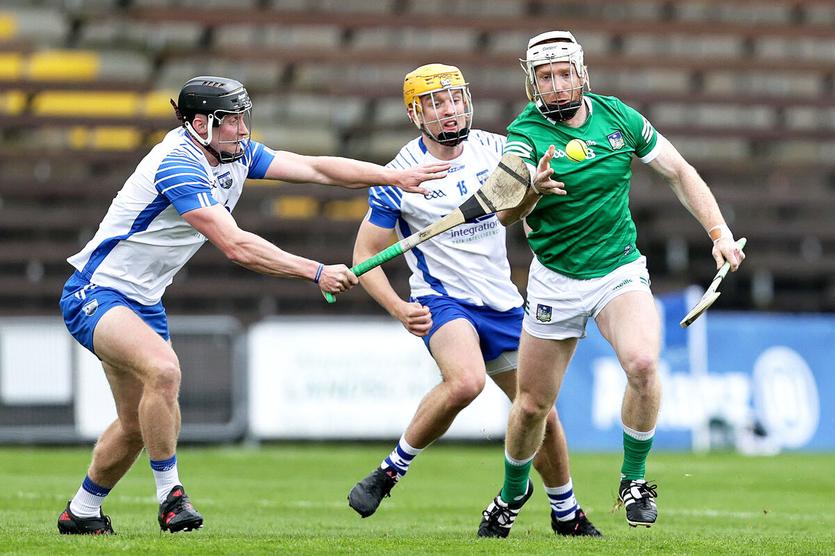 Limerick's Cian Lynch with Iarlaith Daly and Jack Prendergast of Waterford during the league. Picture: INPHO/Laszlo Geczo