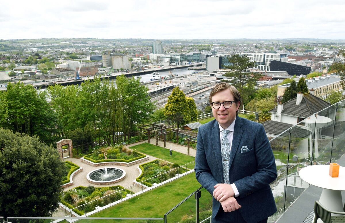 Ray Kelleher, director of sales & marketing, The Montenotte Hotel, Cork, pictured on the panorama terrace against the backdrop of the Victorian sunken gardens. Picture Denis Minihane. Ray Kelleher, director of sales & marketing, The Montenotte Hotel, Cork, pictured on the panorama terrace against the backdrop of the Victorian sunken gardens. Picture Denis Minihane.