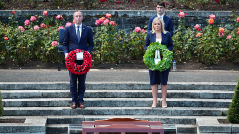 Michelle O’Neill lays wreath at Somme commemoration in Dublin