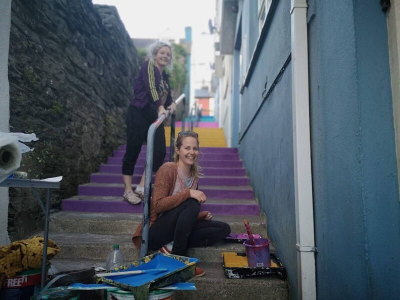 Claire Coughlan and Helen O’Keeffe of Splattervan undertook the mural project.