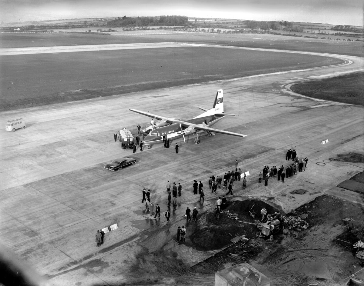 First plane to land at Cork Airport, 1961. 