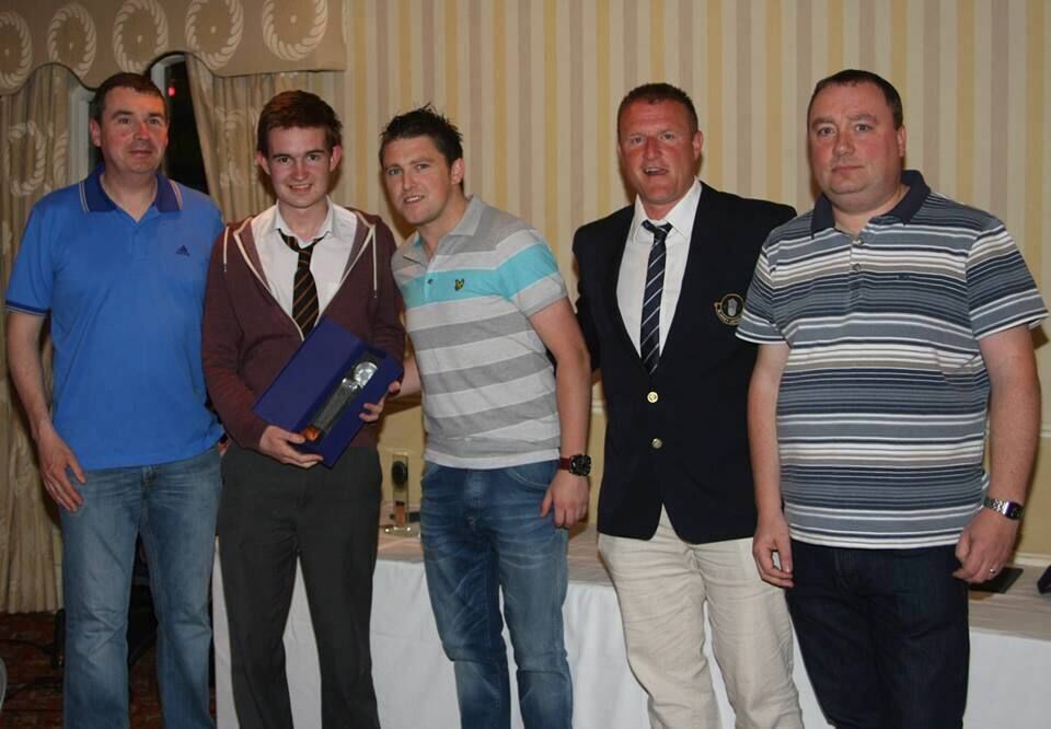 Greg Constant, centre, at a Blarney United awards night. Greg Constant, centre, at a Blarney United awards night.