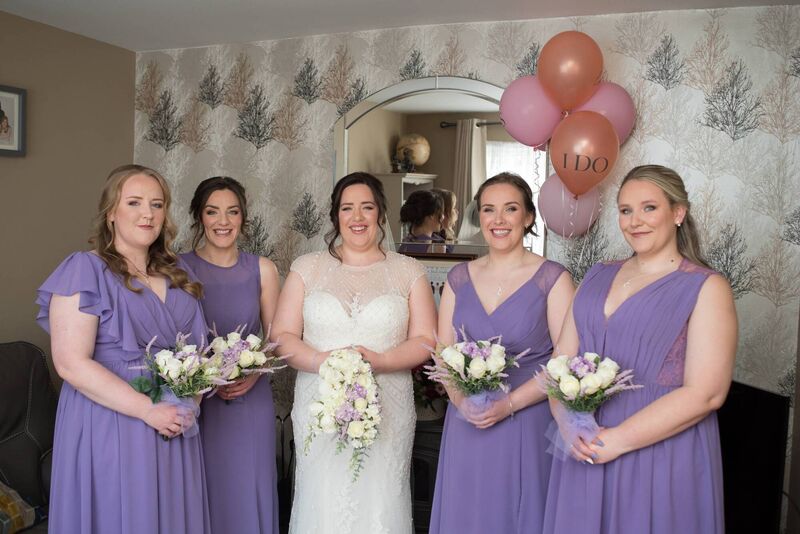 Karena Brennan (nee Hunter) on the morning of her wedding with her bridal party. Karena Brennan (nee Hunter) on the morning of her wedding with her bridal party.