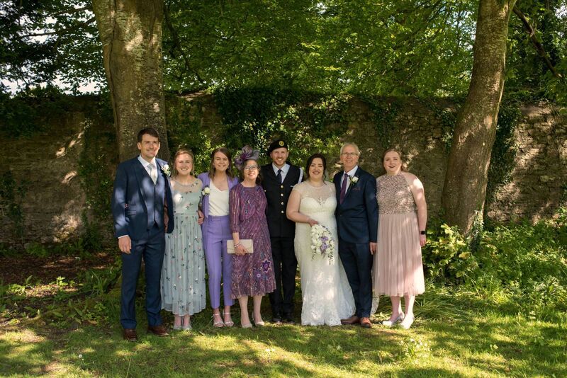 The couple were delighted to have family by their side on their special day, having had to reschedule it due to Covid. The couple were delighted to have family by their side on their special day, having had to reschedule it due to Covid.