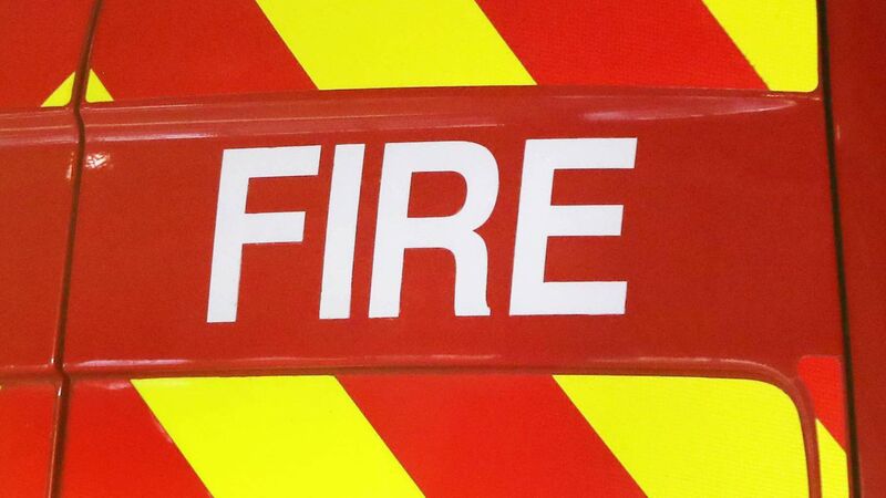 Emergency services at scene of car fire on Cork road