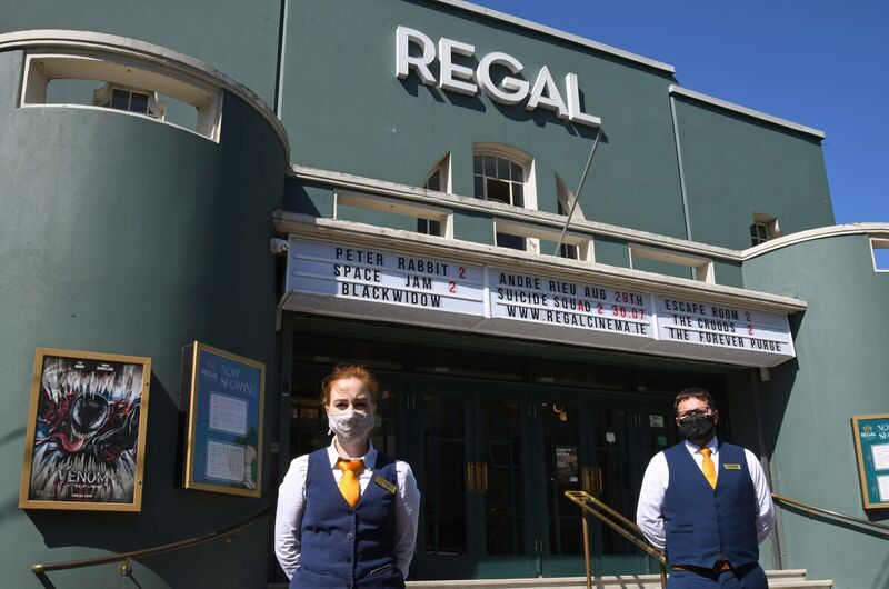 Killian Daly, general manager, and Beth Taylor, junior manager, outside the Regal Cinema, Youghal, Co. Cork. Killian Daly, general manager, and Beth Taylor, junior manager, outside the Regal Cinema, Youghal, Co. Cork.