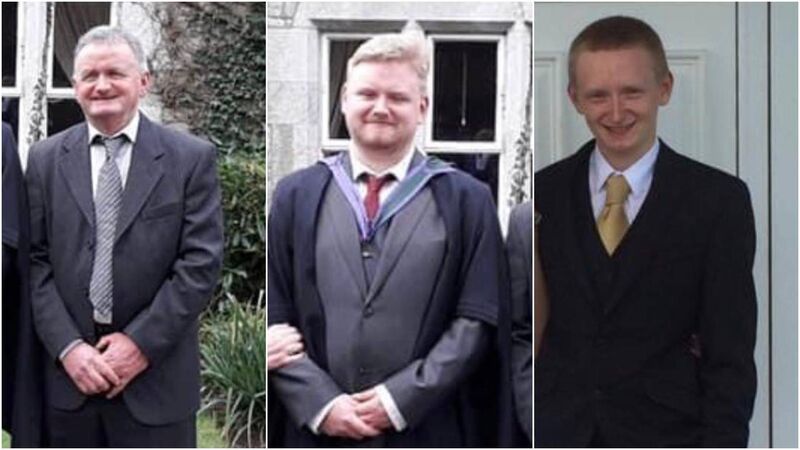 Tadg, Mark and Diarmuid O’Sullivan who died in a shooting in a remote part of Kanturk in North Cork. Picture: Gardaí 