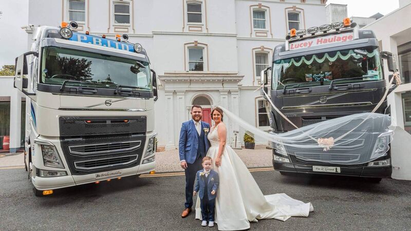 Wedding of the Week: Cork bride travels to wedding in artic truck Wedding of the Week: Cork bride travels to wedding in artic truck