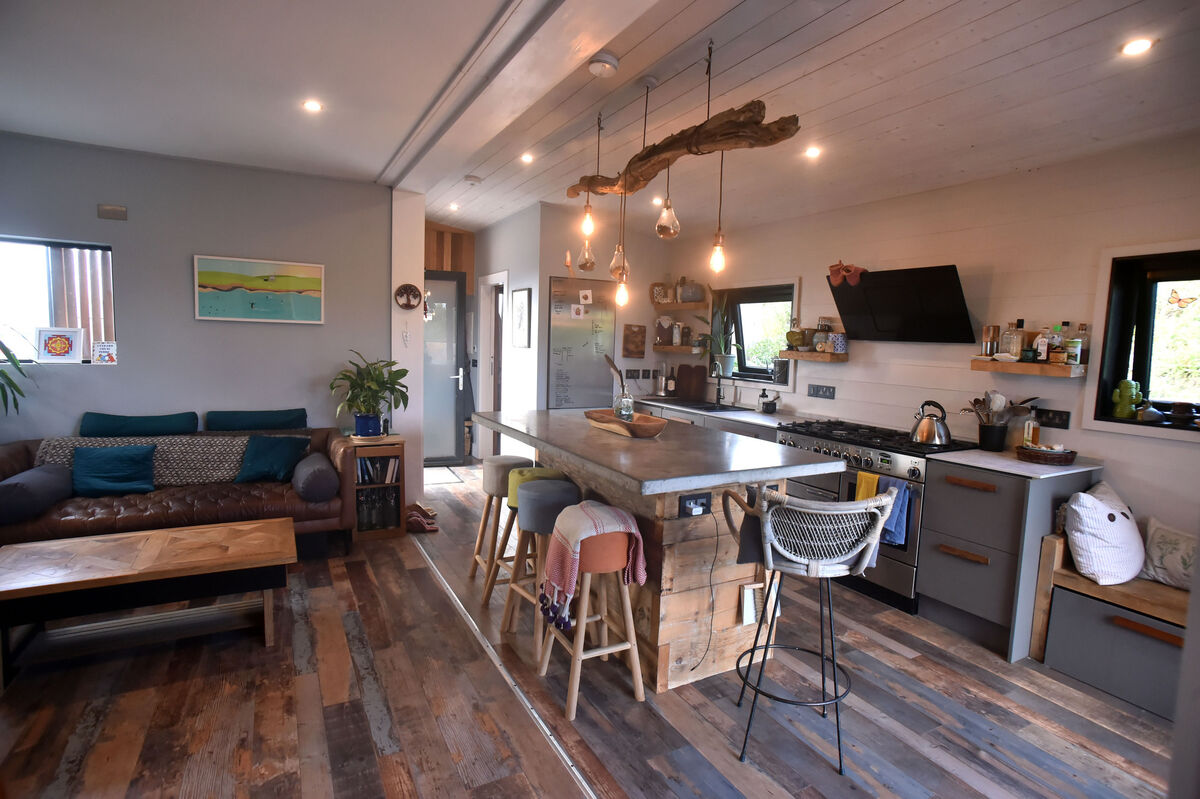 Interior of the show house for Big Man Tiny homes Picture: Eddie O'Hare Interior of the show house for Big Man Tiny homes Picture: Eddie O'Hare