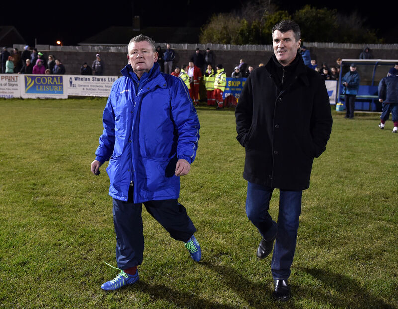 Roy Keane with Bob Donovan of Cobh Ramblers. Picture: Eddie O'Hare