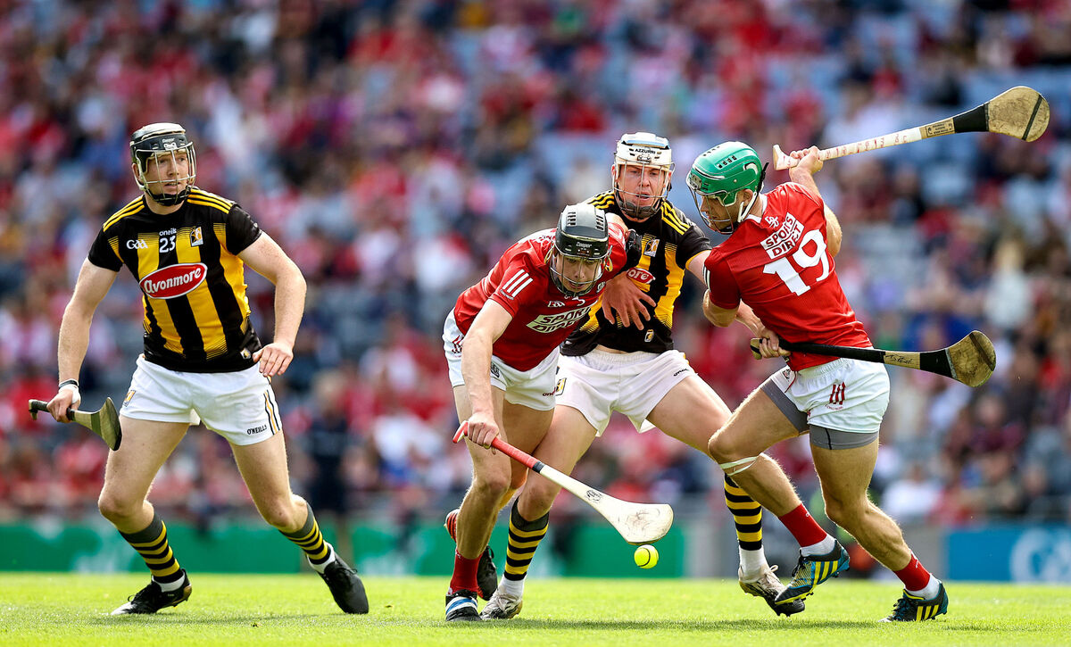 Cork's Robert Downey and Eoin Cadogan battle for the ball. Picture: INPHO/Tommy Dickson Cork's Robert Downey and Eoin Cadogan battle for the ball. Picture: INPHO/Tommy Dickson
