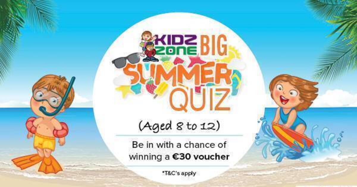 Big Summer Quiz for kids (Aged 8 to 12) win an arts and crafts voucher