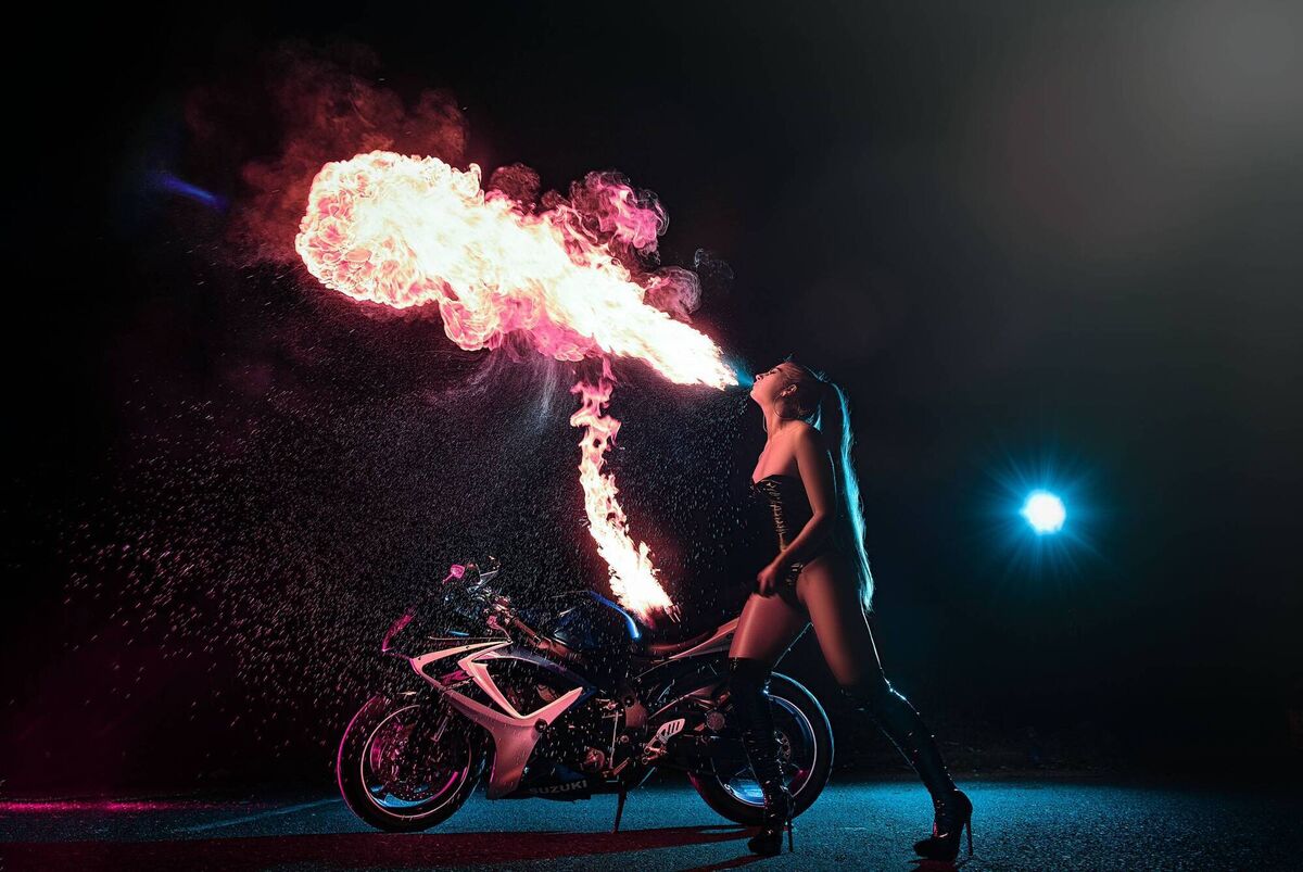 One of Cork's few firebreathers, Leonie Bennett performing at an event. Pic: Kest photography.