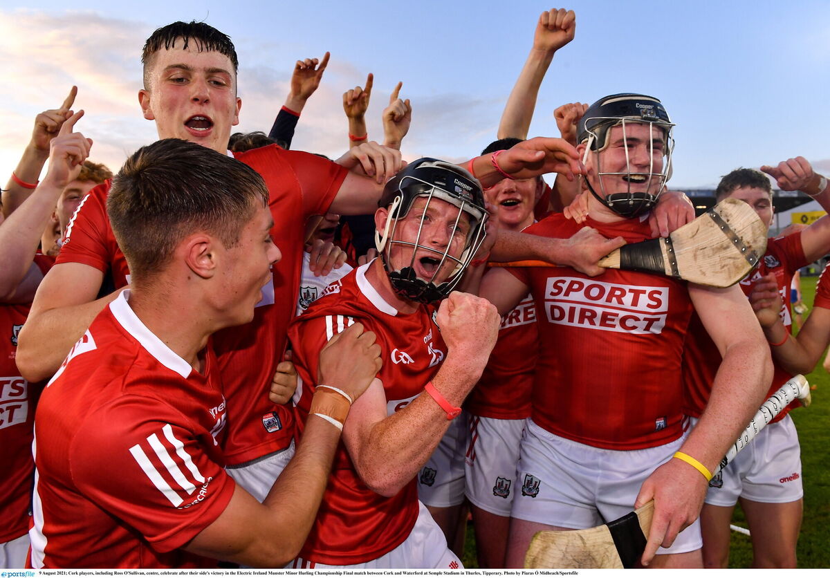 Cork players celebrate the Munster minor title. Picture: Piaras Ó Mídheach/Sportsfile Cork players celebrate the Munster minor title. Picture: Piaras Ó Mídheach/Sportsfile